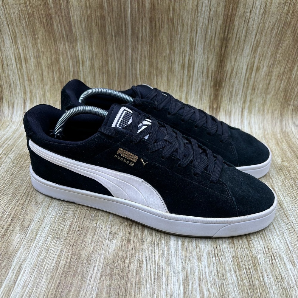 Puma Suede S Sneakers Men's Size 10 Black White Low Classic Shoes 356414-03